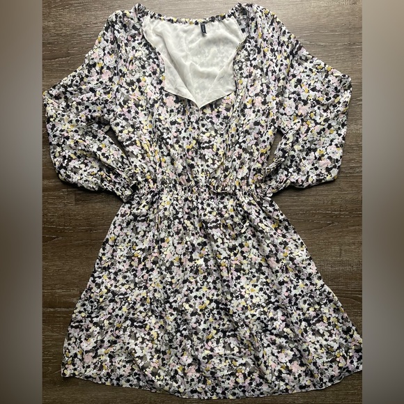 Theory Silk Dress Multicolor Floral Polka Dotted Size 6 - Picture 1 of 6